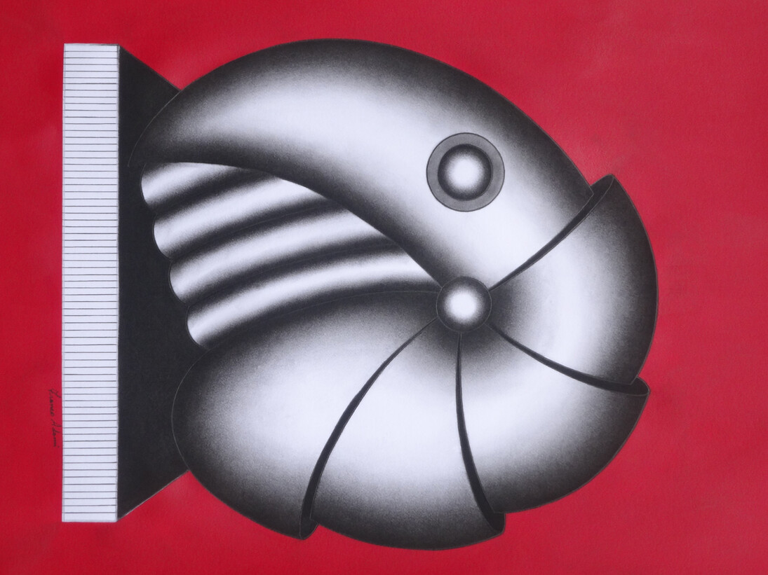 Franco Adami - Dessin rouge