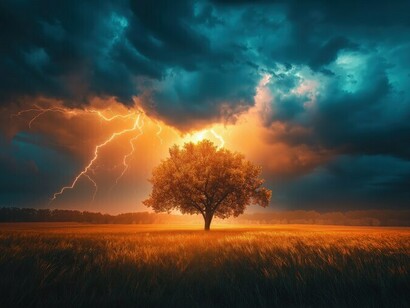 Cuando el cielo se cierra solamente los rayos alumbran