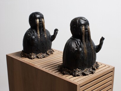 Enzo Cucchi, Appollaiatollà, 1987‐2013, Bronzo, 21 x 21 x 15 cm, Edizione di 2