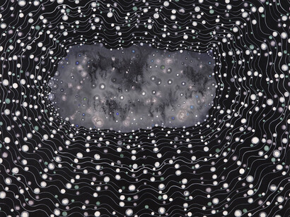 Barbara Takenaga, Cold Light 2014, Acrylic on wood panel, 24 x 20 in.