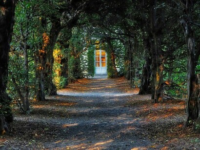 Uno scorcio suggestivo di Villa Panza, Varese, Italia