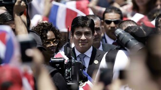 Carlos Alvarado, actual presidente de Costa rica, el día de su toma de posesión
