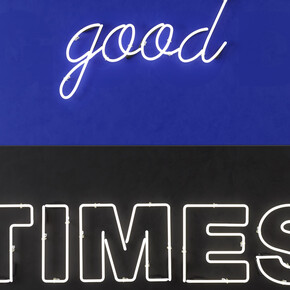 Deborah Kass, Good Times, 2015, mixed media, 72 x 72 inches , 182.9 x 182.9 cm
