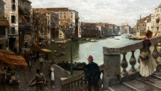 Guglielmo Ciardi, Canal Grande, Venezia, olio su tela, 84,5x138
