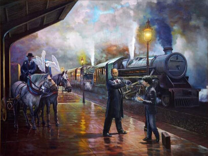 Mauricio Rizo; Arribo a Santiago de Chile. Cortesía del artista