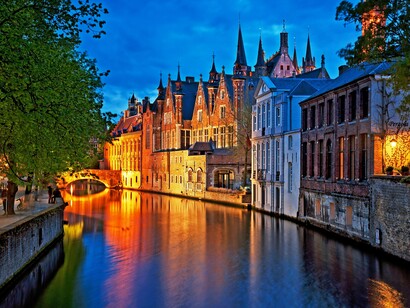 Canales en Brujas, Bélgica