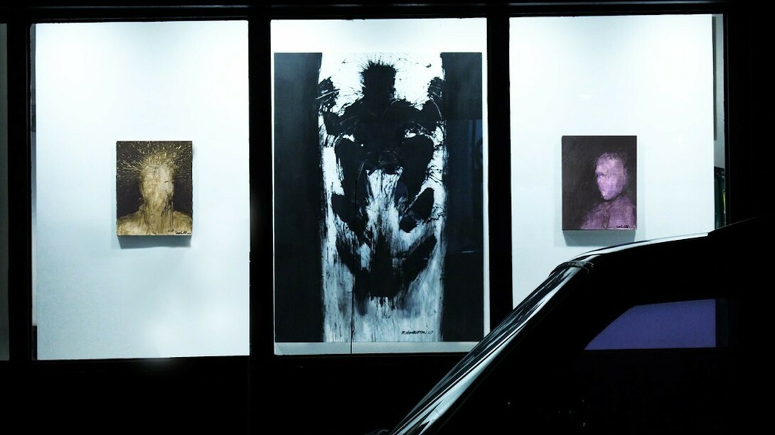 Richard Hambleton, Exhibition view. Courtesy of Woodward Gallery
