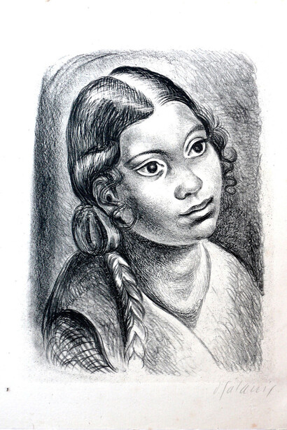 Greek and Cypriot printmakers in France, painting in exhibition. Courtesy of Hambis Printmaking Museum