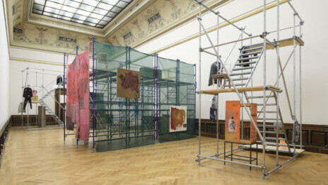 Tanya Lukin Linklater and Duane Linklater, Crested/mâcistan, exhibition view. Courtesy of Galerie Rudolfinum
