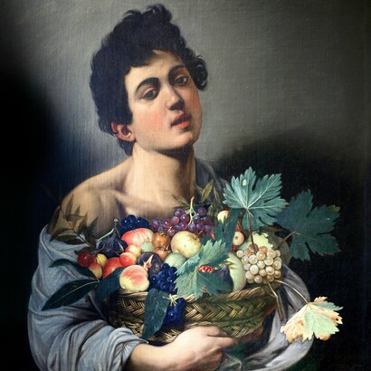 Muchacho con cesto de frutas. Caravaggio, c.a. 1593
