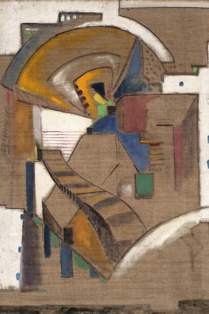 Harry Phelan Gibb, Abstract composition (detail), c.1915. Courtesy of Frestonian Gallery