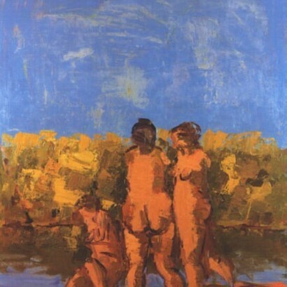 Ennio Morlotti, Bagnanti a Oggiono,1989, dettaglio
