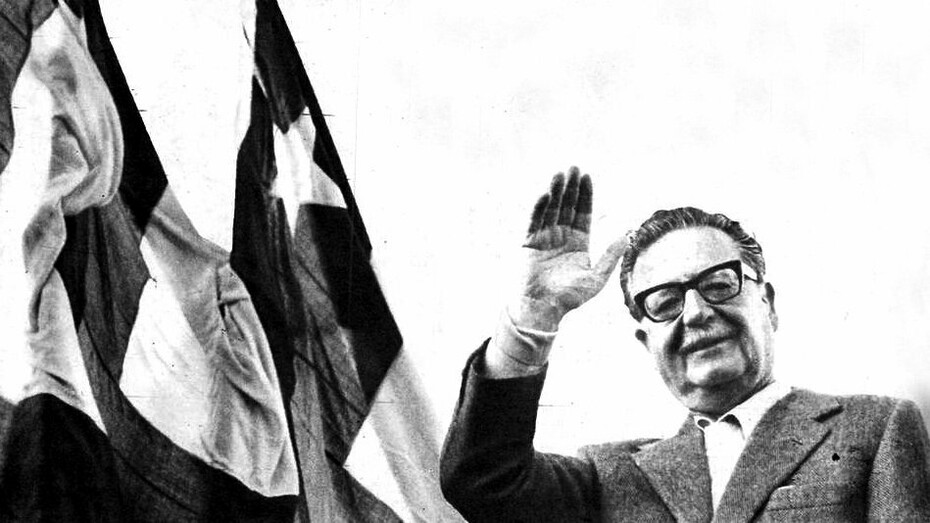 Salvador Allende, 28th president of Chile, during the parliamentary elections campaign of 1973