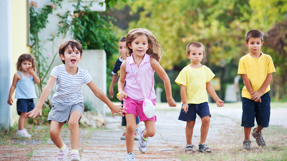 Children running