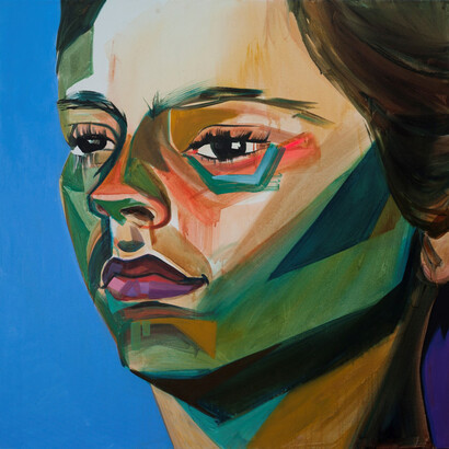 Hulda Guzmán, "Julia", 48" x 48", 2014, Acrylic on canvas