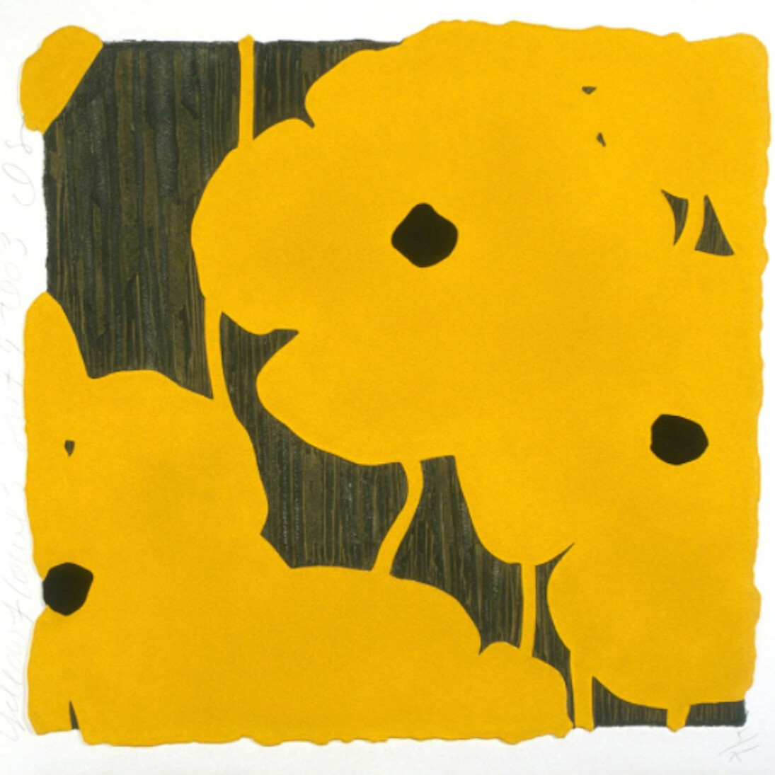 Donald Sultan, Yellow Flowers, 2003. Courtesy of Mixografia