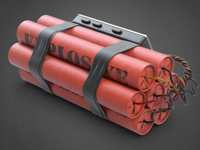 Parte trasera de una bomba de tiempo