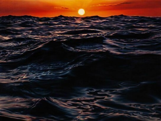 Detail of Damian Loeb, Rayleigh Scattering, 2013 Oil on linen 36 x 36 inches (91.4 x 91.4 cm)Private Collection. Courtesy of the artist and Acquavella Galleries