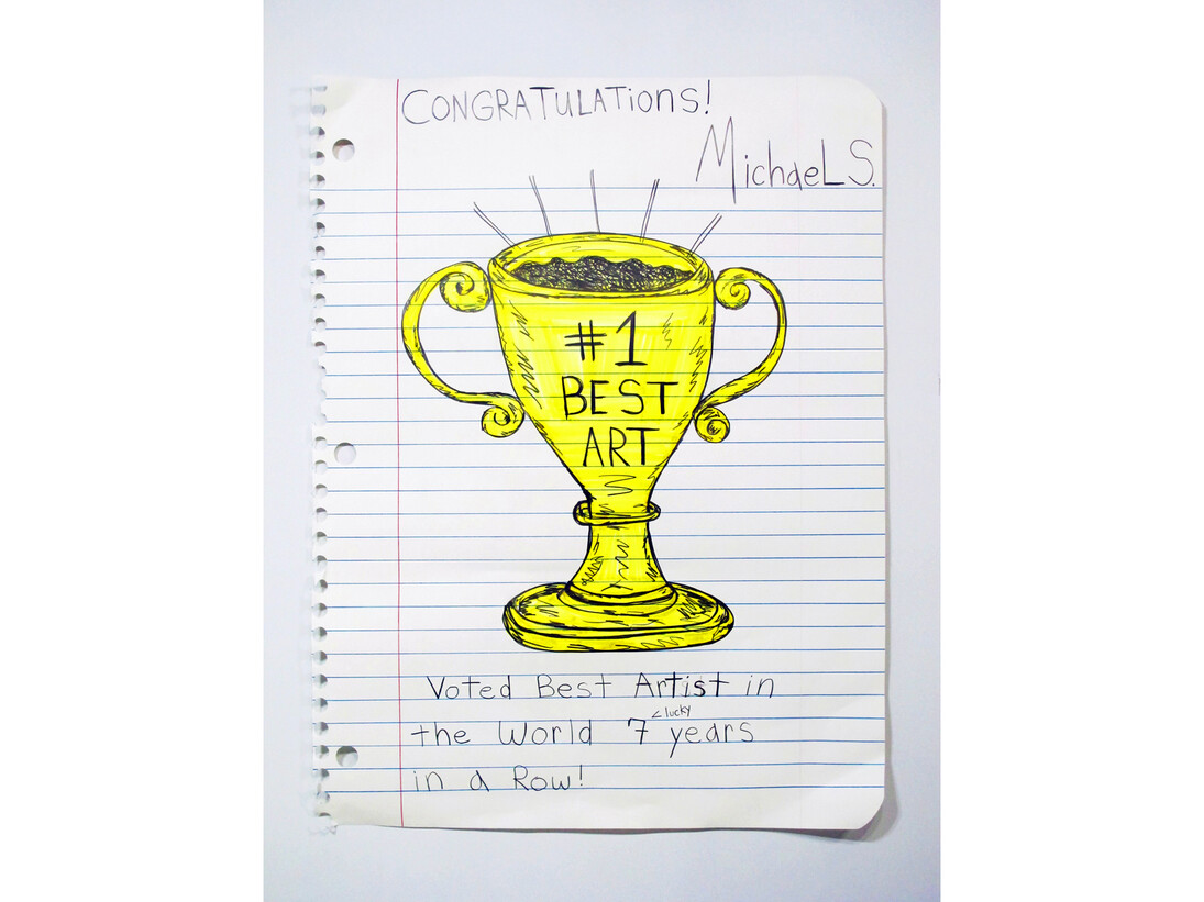 Michael Scoggins, Best Art,2014, graphite, marker, colored pencil on paper, 67”X51”
