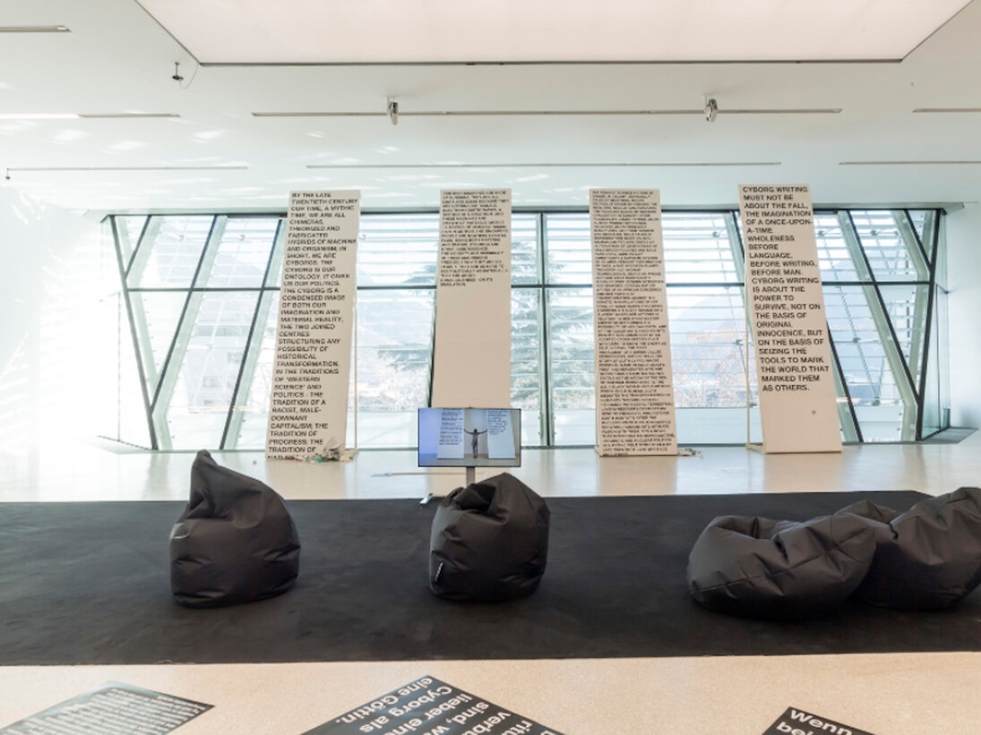 Lili Reynaud-Dewar, Teeth Gums Machines Future Society (Film), 2016. Courtesy of Museion