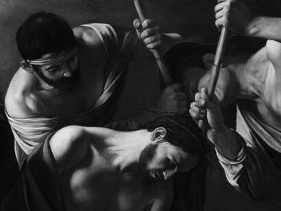 Dornenkrönung, Caravaggio, 1607, Kunsthistorisches Museum Wien, Ausschnitt