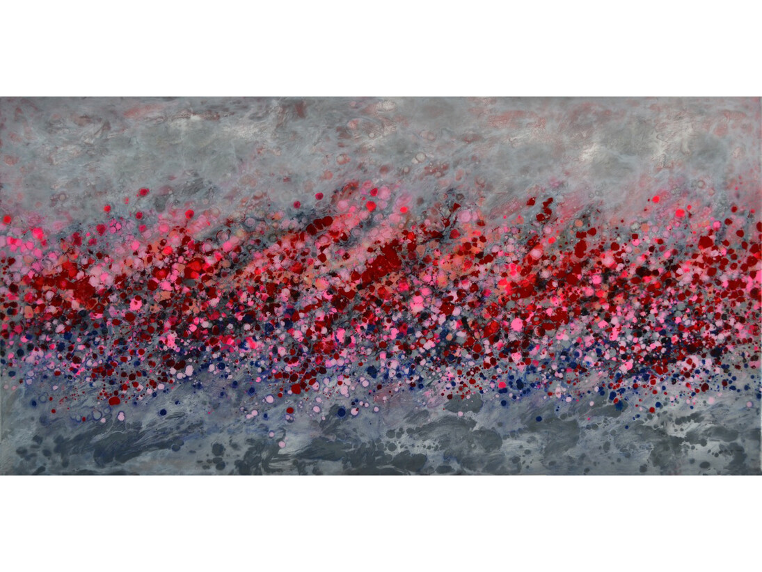 Marie Danielle Leblanc, Pothana, Mixed Media on Wood Panel, 30 x 60, 2015