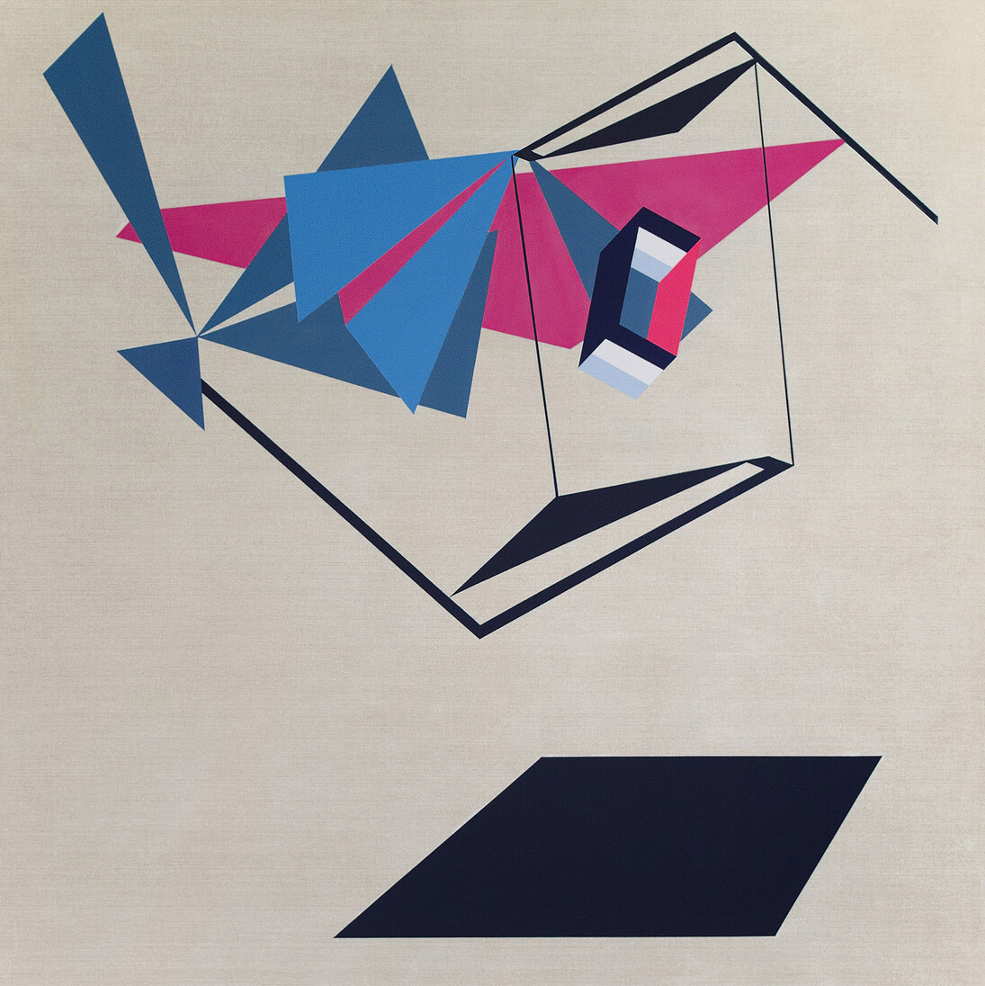 Concrete Expression of a Maximum Difference (No 2), 2015, Tempera on linen, 180 x 150 cm