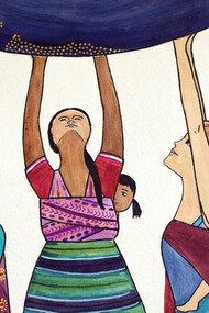 Women across cultures lift the weight of the world together — carrying care, responsibility, and hope for the next generation
