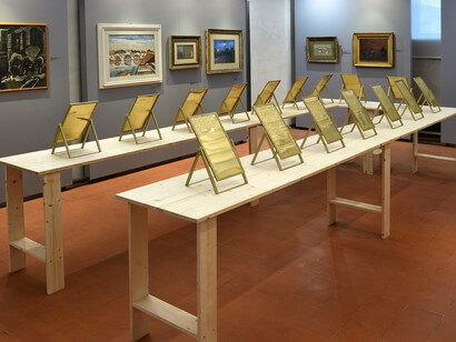 Gianni Moretti, view of the exhibition Dialogues around freedom for CONNEXXION 2023, Sandro Pertini and Renata Cuneo Museum, Savona, 2023-24. Ph. Michele Alberto Sereni