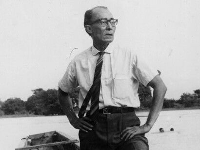 José Barros en el río Magdalena