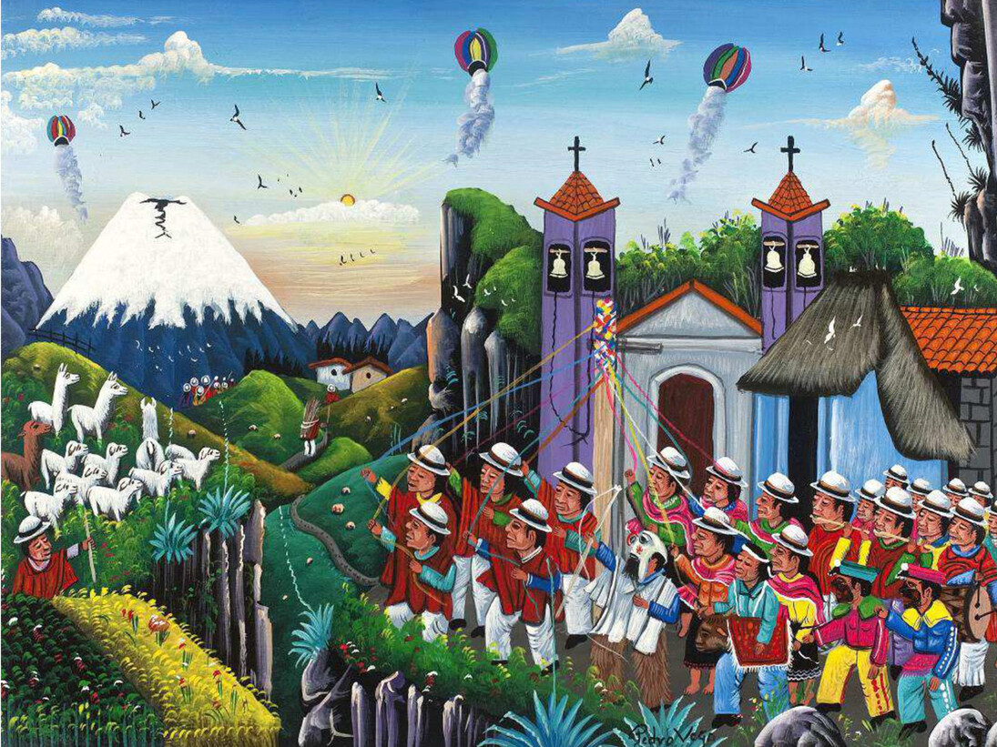 Tigua, Arte desde el centro del Mundo, Fiesta de San Juan, Pedro Vega, 2012