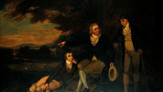 Edward Jenner aconsejando a un granjero sobre la vacunación de su familia (hacia 1810)
