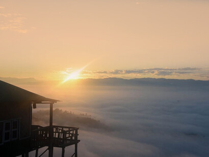 The magnificent glory of the sun is seen at sunrise and sunset