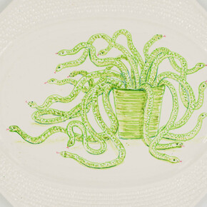 Debra Broz, Green snake plant, 2024. Courtesy of Track 16 Gallery