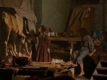 A pivotal scene from Caravaggio's Shadow (2022)