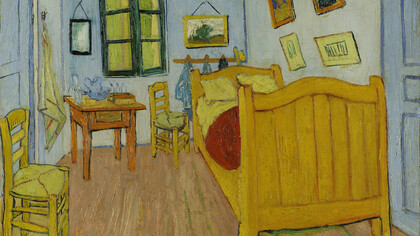 Vincent van Gogh, Habitación en Arlés (detalle), 1888