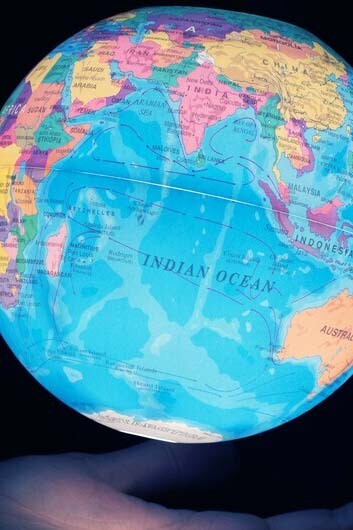 A globe shows the interconnectedness of our world