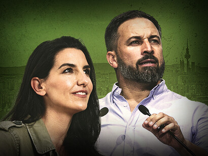 Propaganda electoral de VOX para las pasadas elecciones en Madrid