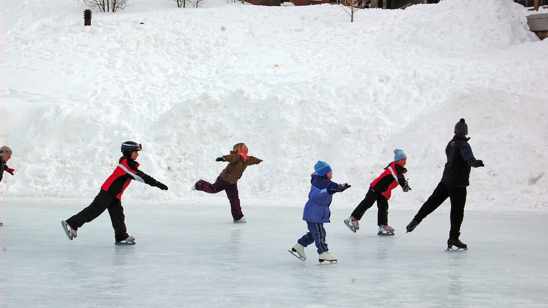Ice skating lesson, source: galleryhip.com