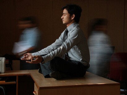 Meditating at work
