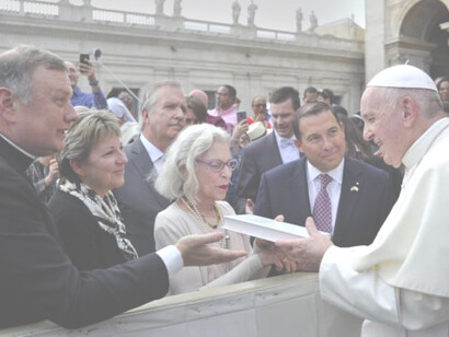 Pope Francis and Sandra Gering