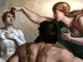 «Prometeo observa a Atenea dotando de razón a su creación» (1877), Christian Griepenkerl