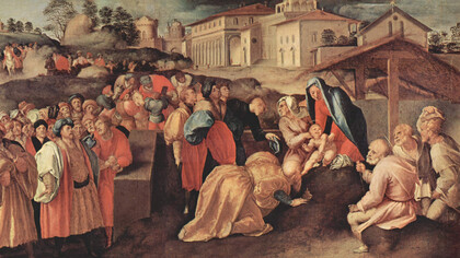 Jacopo Pontormo, Adorazione dei Magi, Cappella Palatina, Palazzo Pitti, Firenze, particolare