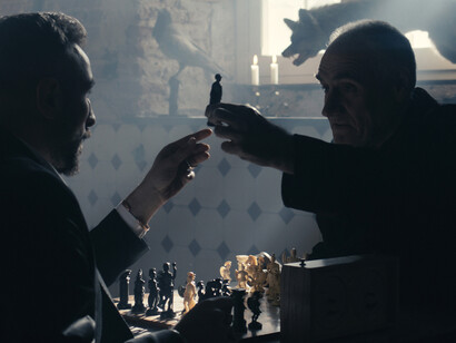 Desire Lines (Tarot & Chess) 2016, Single channel HD (2048 x 853) video, audio. Duration: 29:11 min. Video Still. © Ergin Çavuşoğlu Courtesy the artist, Extra City Kunsthal, Platform 0090, FLACC, SAHA and Rampa, Istanbul