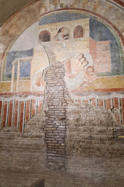 Maestro di San Saba, San Nicola e le tre fanciulle nella “quarta navata”, XIII secolo, foto Federica Antenozio