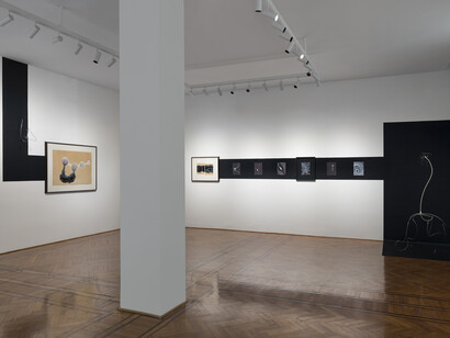 Ginevra Landini y Emilio Renart, vista de exhibición. Cortesía de la Galería Del Infinito 