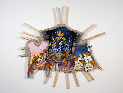 Mike Cloud, Mouse skull and fairy quilt, 2007. Courtesy of Hammer Museum