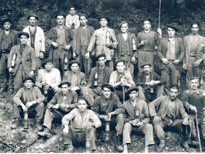 Mineros asturianos en la década de 1930
