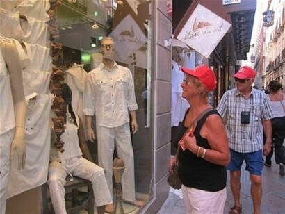 Turistas británics de compras 