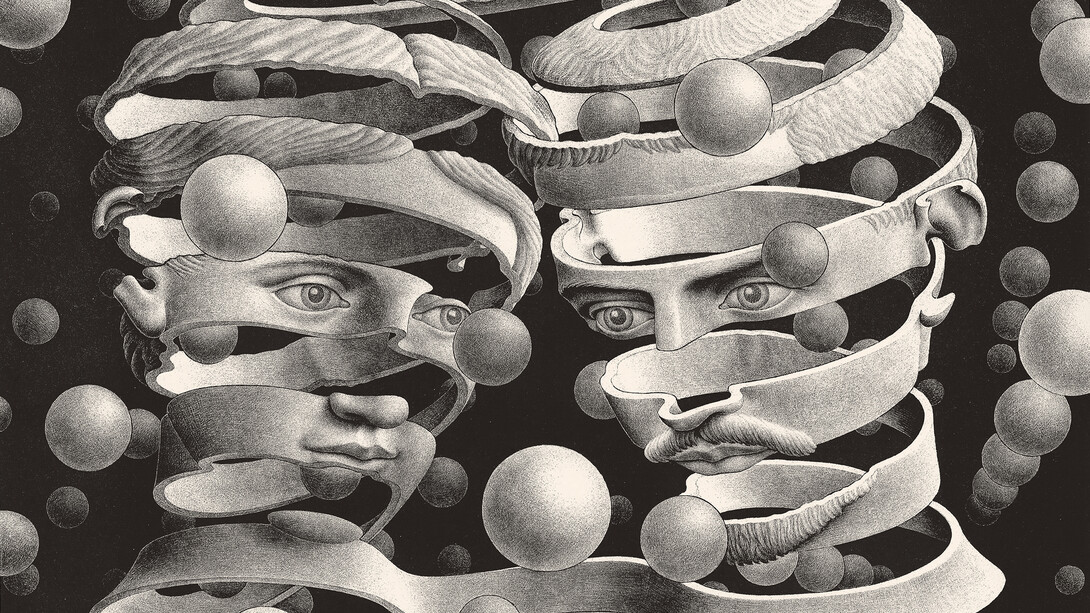 Maurits Cornelis Escher, Vincolo d’unione, 1955, Litografia, 25,30 x 33,90 cm, Collezione Giudiceandrea Federico
All M.C. Escher works © 2015 The M.C. Escher Company. All rights reserved